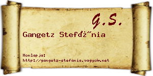 Gangetz Stefánia névjegykártya