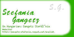 stefania gangetz business card